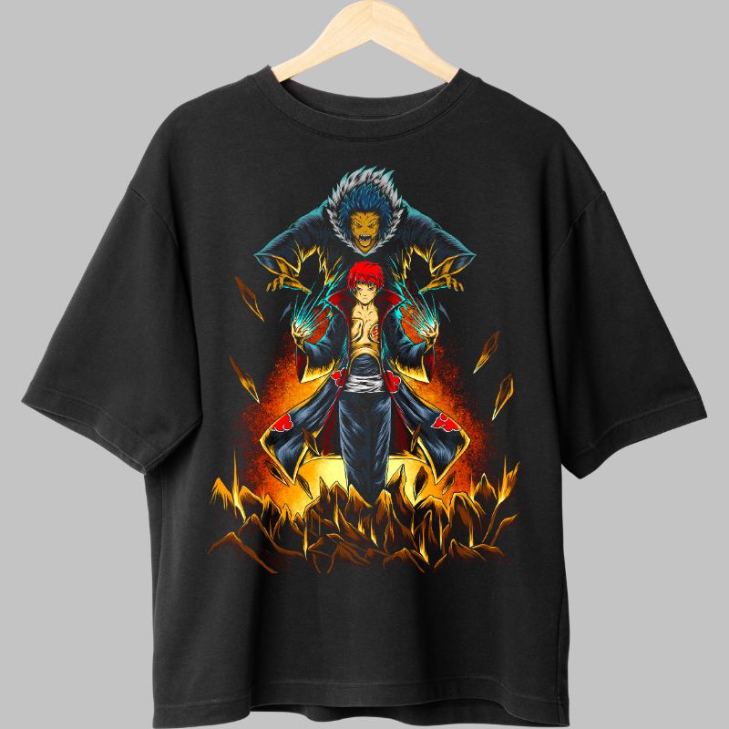 Tricou Anime Naruto Sasori The God Of Judgment negru fata