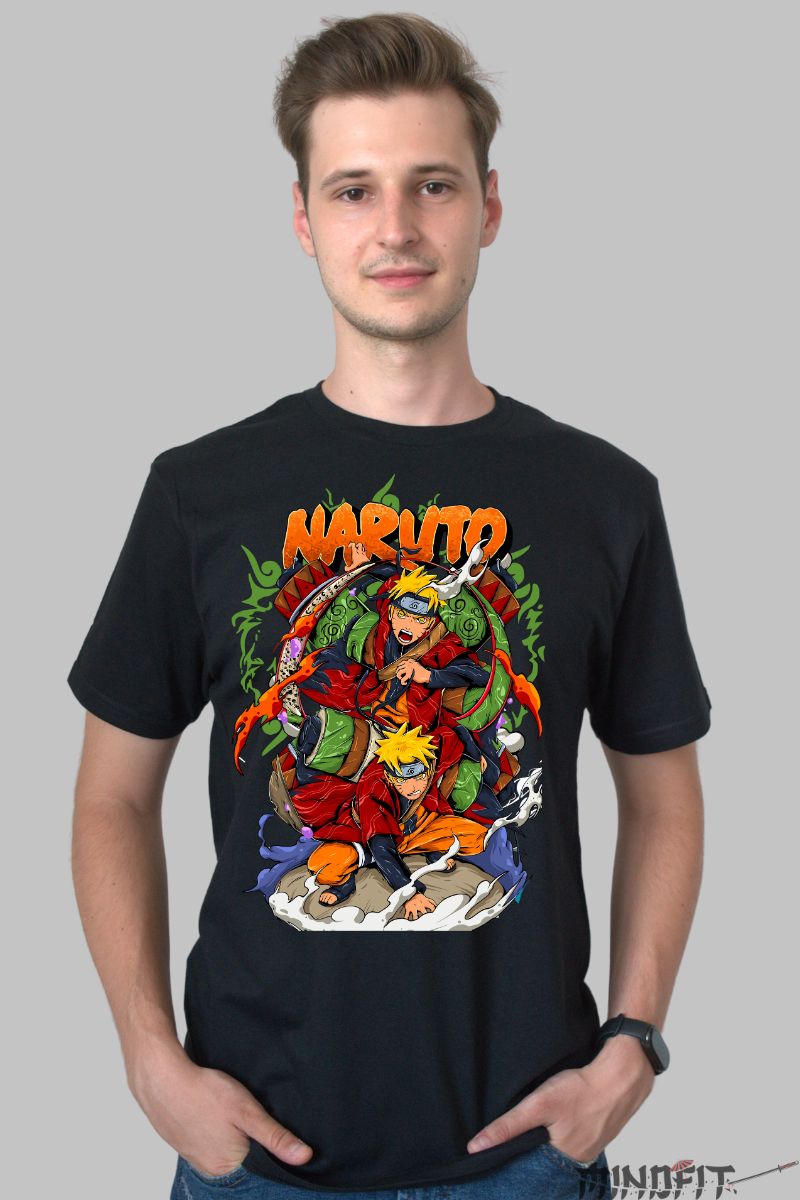 Tricou Anime Naruto Supreme Invocation barbat negru fata