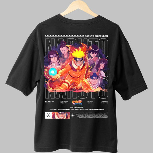 Tricou Anime Naruto Team Konoha negru spate