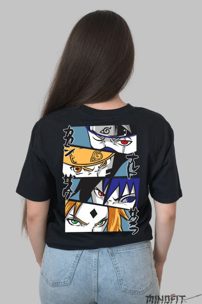 Tricou Anime Naruto The Power Of Looks dama negru spate