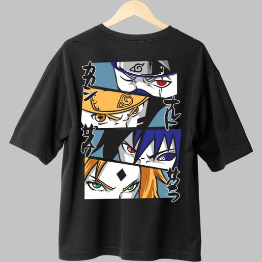 Tricou Anime Naruto The Power Of Looks negru spate