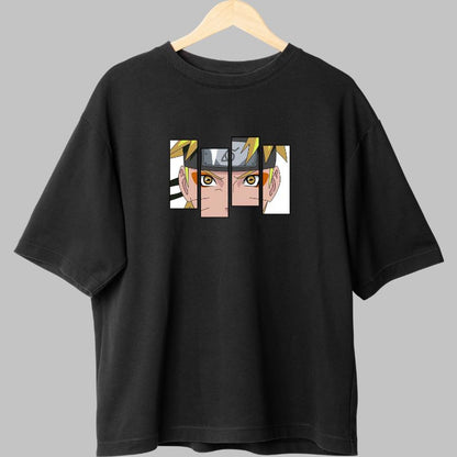 Tricou Anime Naruto Uzumaki negru fata