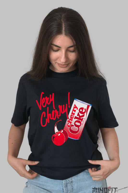 Tricou Coke Cherry dama negru fata
