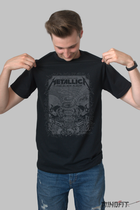 Tricou Cu Metallica The Black Album Legacy barbat negru