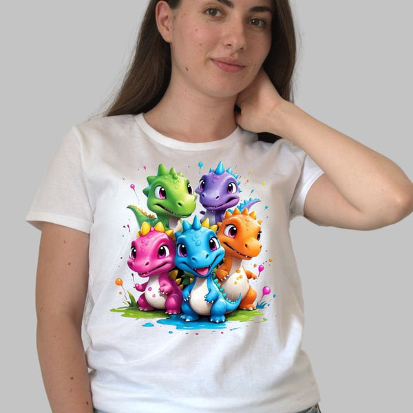Tricou Dinozauri Multicolori