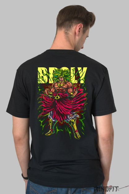 Tricou Dragon Ball Broly Power barbat negru spate