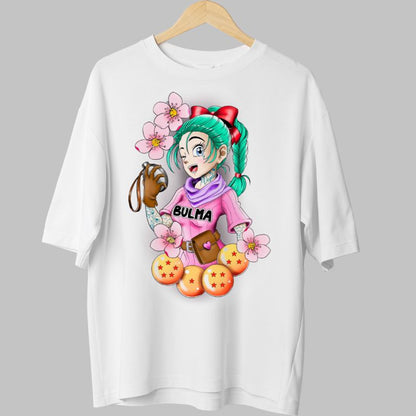 Tricou Dragon Ball Bulma Cute alb fata