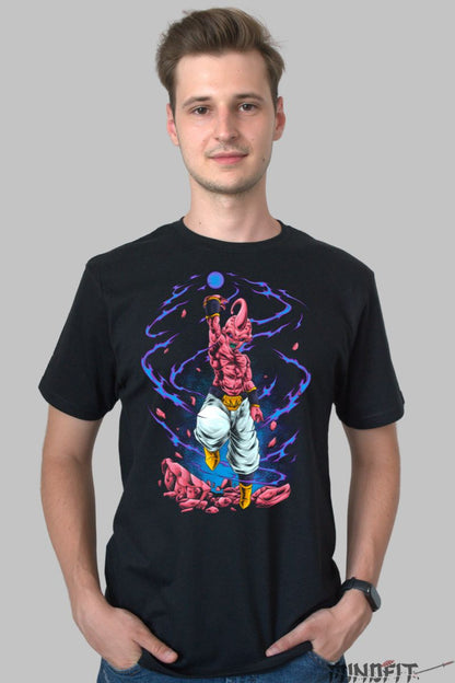 Tricou Dragon Ball Majin Buu Absolute Power barbat negru fata