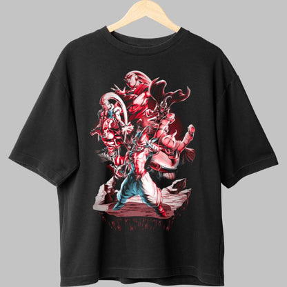 Tricou Dragon Ball Majin Buu Creepy negru fata