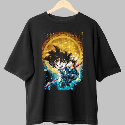 Tricou Dragon Ball Son Goku Kid negru fata