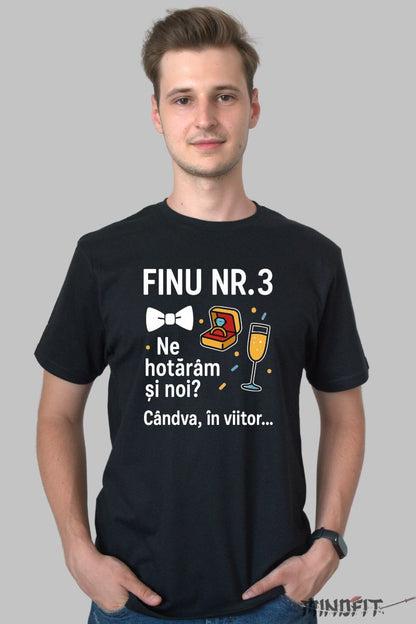 Tricou Finu Nr.3 – Ne Hotaram Si Noi? barbat negru
