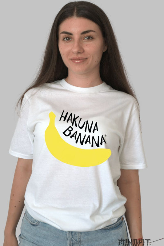 Tricou Hakuna matata dama alb fata