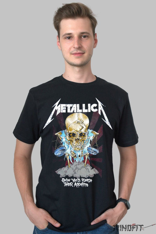 Tricou Metallica Master Skull barbat negru