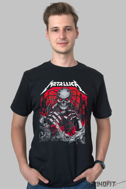 Tricou Metallica Wired Death barbat negru