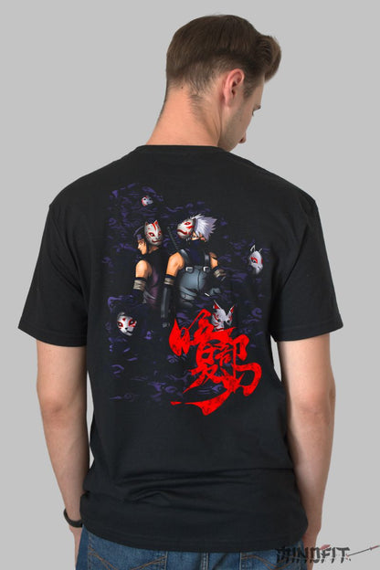 Tricou Naruto ANBU Kakashi barbat negru spate