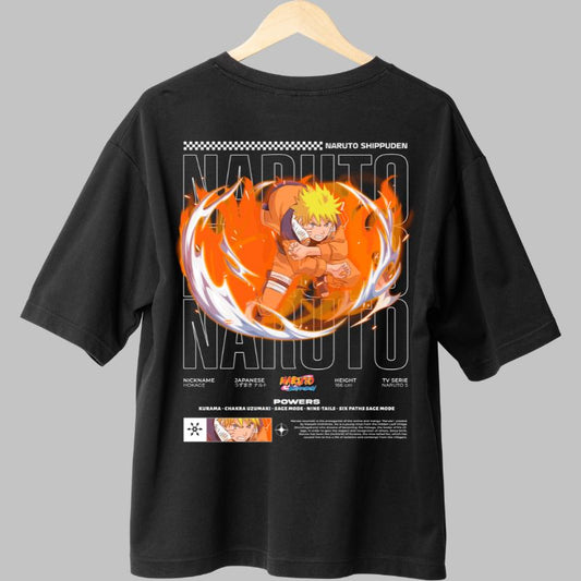 Tricou Naruto Beast Aura negru spate