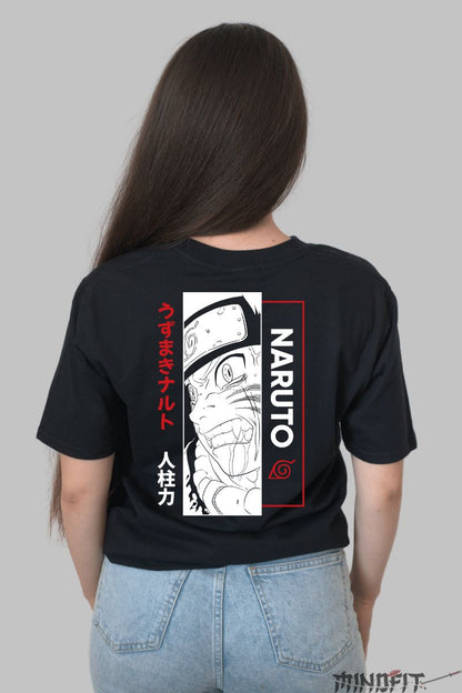 Tricou Naruto Broken Seal dama negru spate
