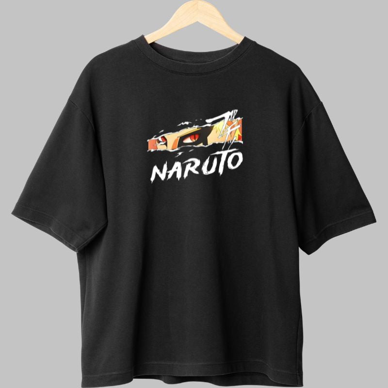 Tricou Naruto Flame Baryon negru fata