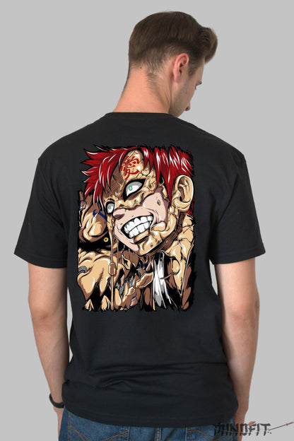 Tricou Naruto Gaara Absolute Power barbat negru spate