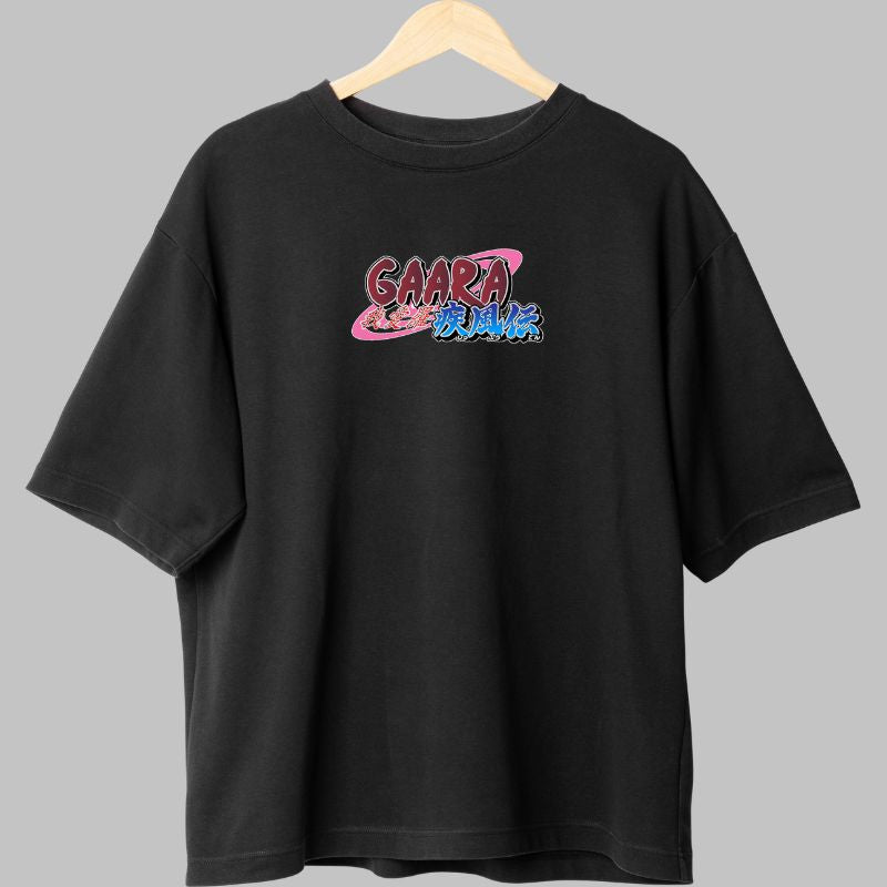Tricou Naruto Gaara The Silent Fighter negru fata