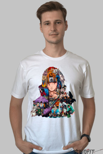 Tricou Naruto Itachi And His Story barbat alb fata