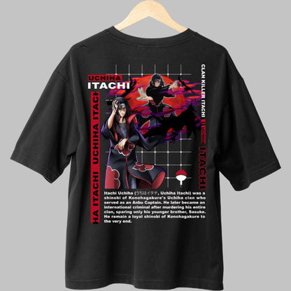 Tricou Naruto Itachi Clan Killer negru spate
