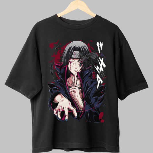 Tricou Naruto Itachi Silent Power negru fata