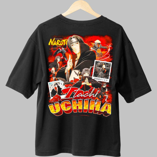 Tricou Naruto Itachi With Iconic Scenes negru spate