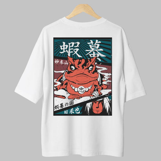 Tricou Naruto Jiraya Howling Castle alb spate