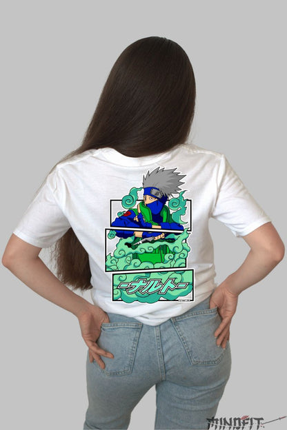 Tricou Naruto Kakashi In Modern Version dama alb spate