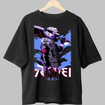 Tricou Naruto Kakashi Sensei negru fata