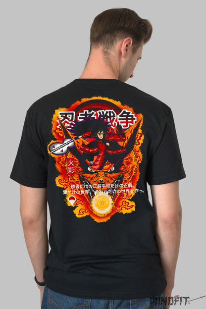 Tricou Naruto Madara The Victors Have Justice barbat negru spate