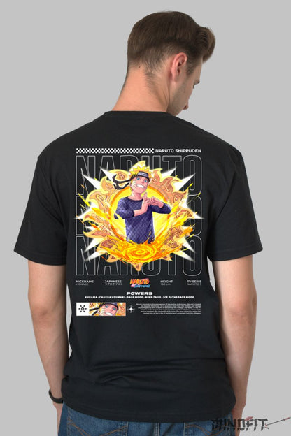 Tricou Naruto Magic Portal barbat  negru spate