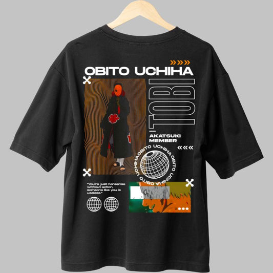 Tricou Naruto Obito Akatsuki Member negru spate