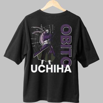 Tricou Naruto Obito Epic Anime negru spate