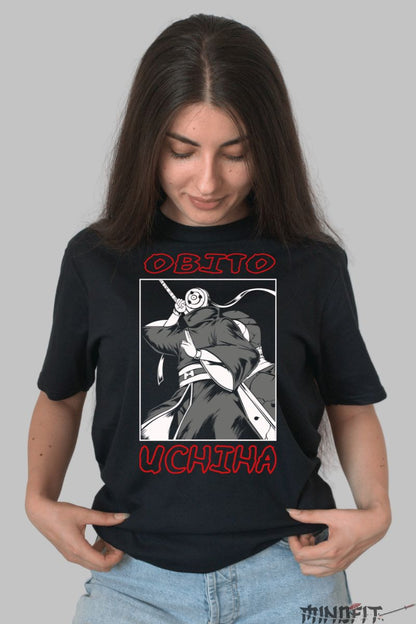 Tricou Naruto Obito The Fighter dama negru fata
