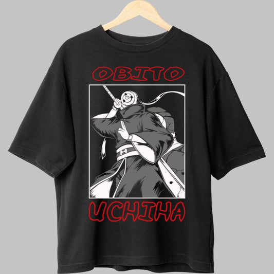 Tricou Naruto Obito The Fighter negru fata
