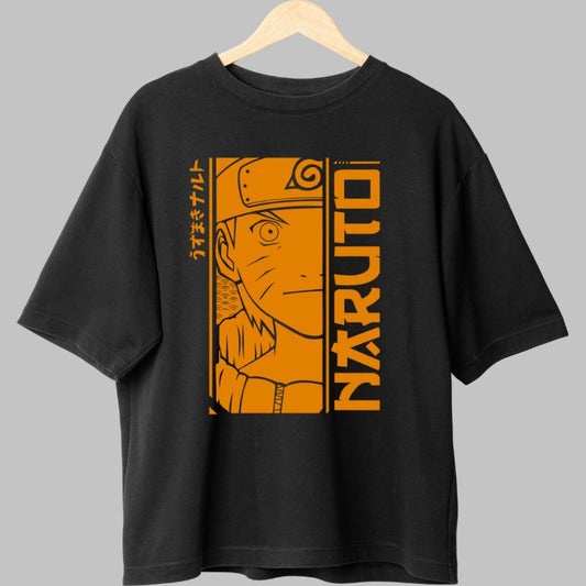 Tricou Naruto Orange negru fata