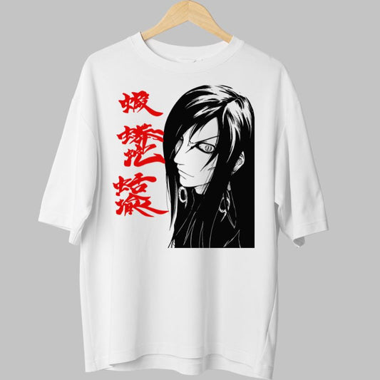 Tricou Naruto Orochimaru Hidden Face alb fata