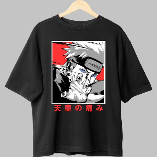 Tricou Naruto Pain Agony negru fata