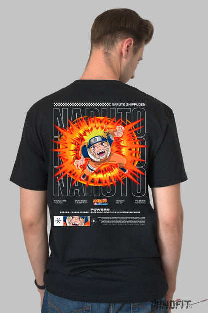 Tricou Naruto Possessed by Rage barbat negru spate