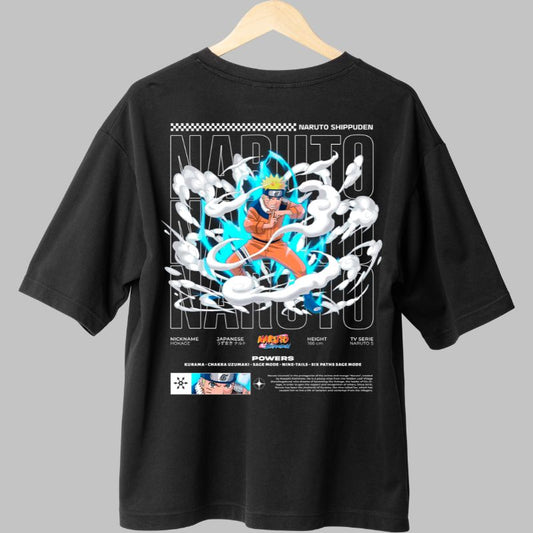 Tricou Naruto Powers negru spate
