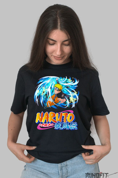 Tricou Naruto Rasengan Power dama negru fata
