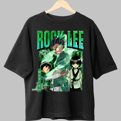 Tricou Naruto Rock Lee Trio negru fata
