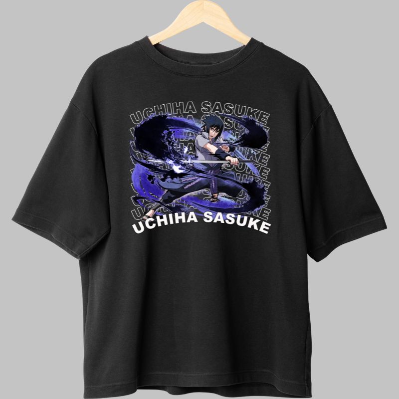 Tricou Naruto Sasuke Vision of Revenge negru fata