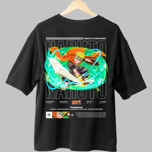Tricou Naruto Sword V2 negru spate