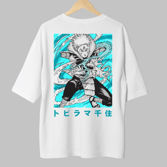Tricou Naruto Tobirama Senju alb spate