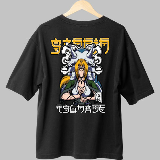 Tricou Naruto Tsunade Sannin negru spate