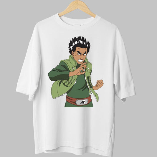 Tricou Naruto Warrior Sensei Guy alb fata
