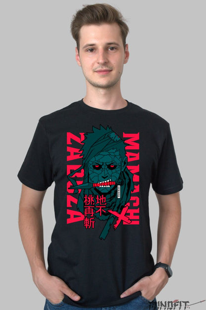 Tricou Naruto Zabuza Momochi barbat negru fata